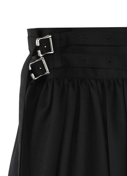 STANDARD WOOL GABARDINE LONG GATHERED SKIRT
