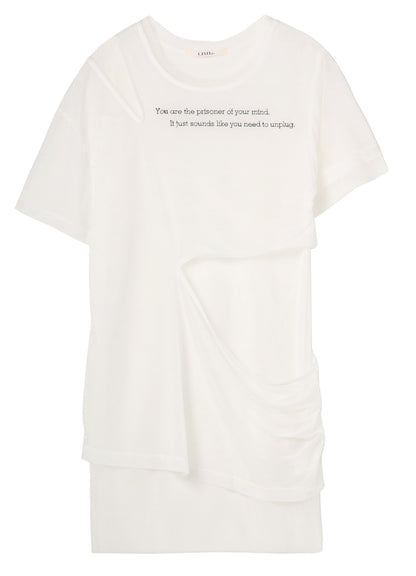 Message Embroidery + Pe Net Layered T A