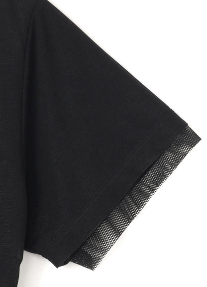 Message Embroidery + Pe Net Layered T A