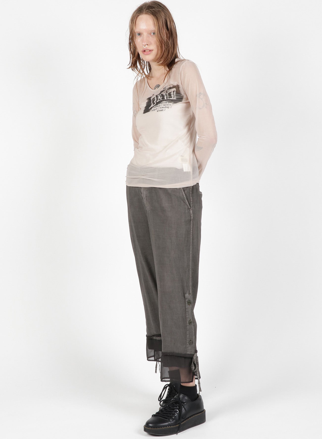 FEU Embroidery & Print Tight Long Sleeve T