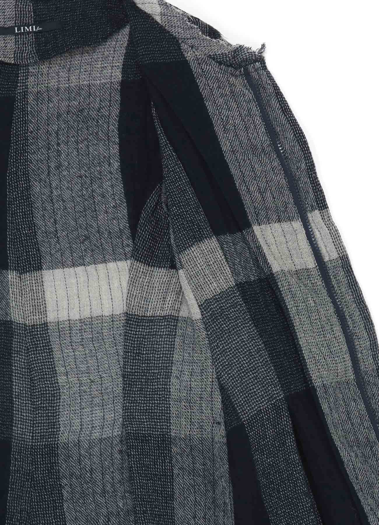 LAYERED PLAID PATTERN JACKET
