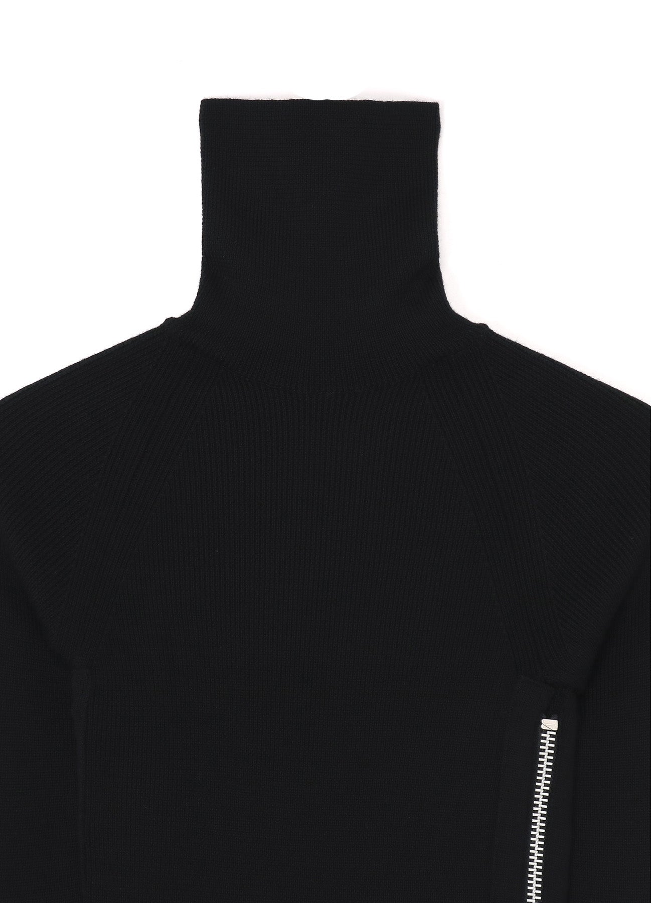 SOFT WOOL TURTLENECK PULLOVER WITH FASTENER