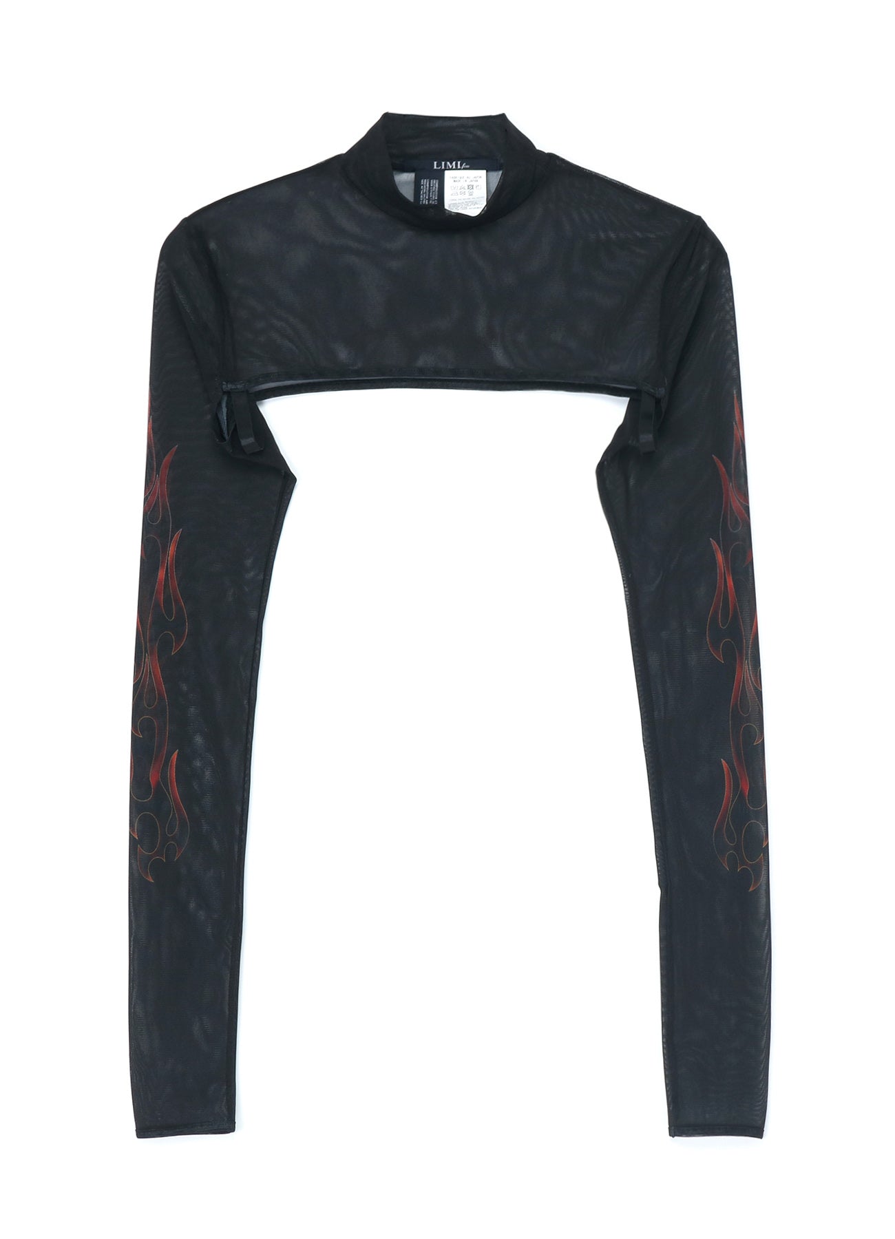 FIRE PRINT EXTREME CROP TOP WITH MOCK TURTLENECK