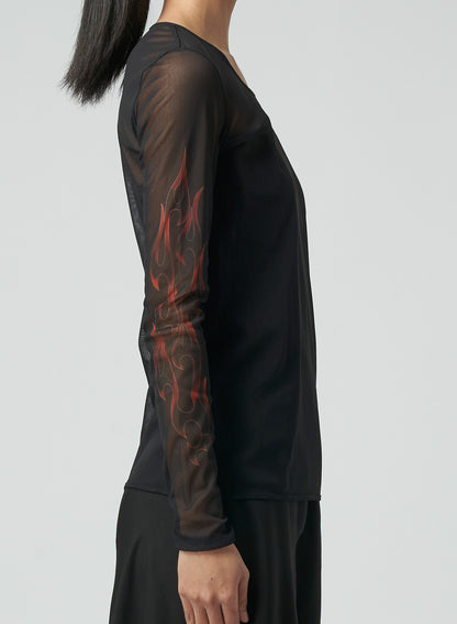 FIRE PRINT SLIM FIT TOP