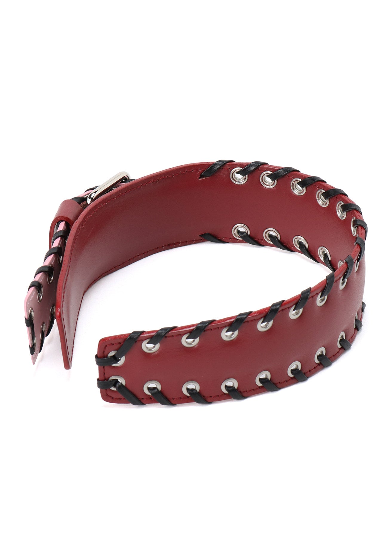 KIP+ CROCODILE LEATHER CODE LOOP EYELET HEADBAND