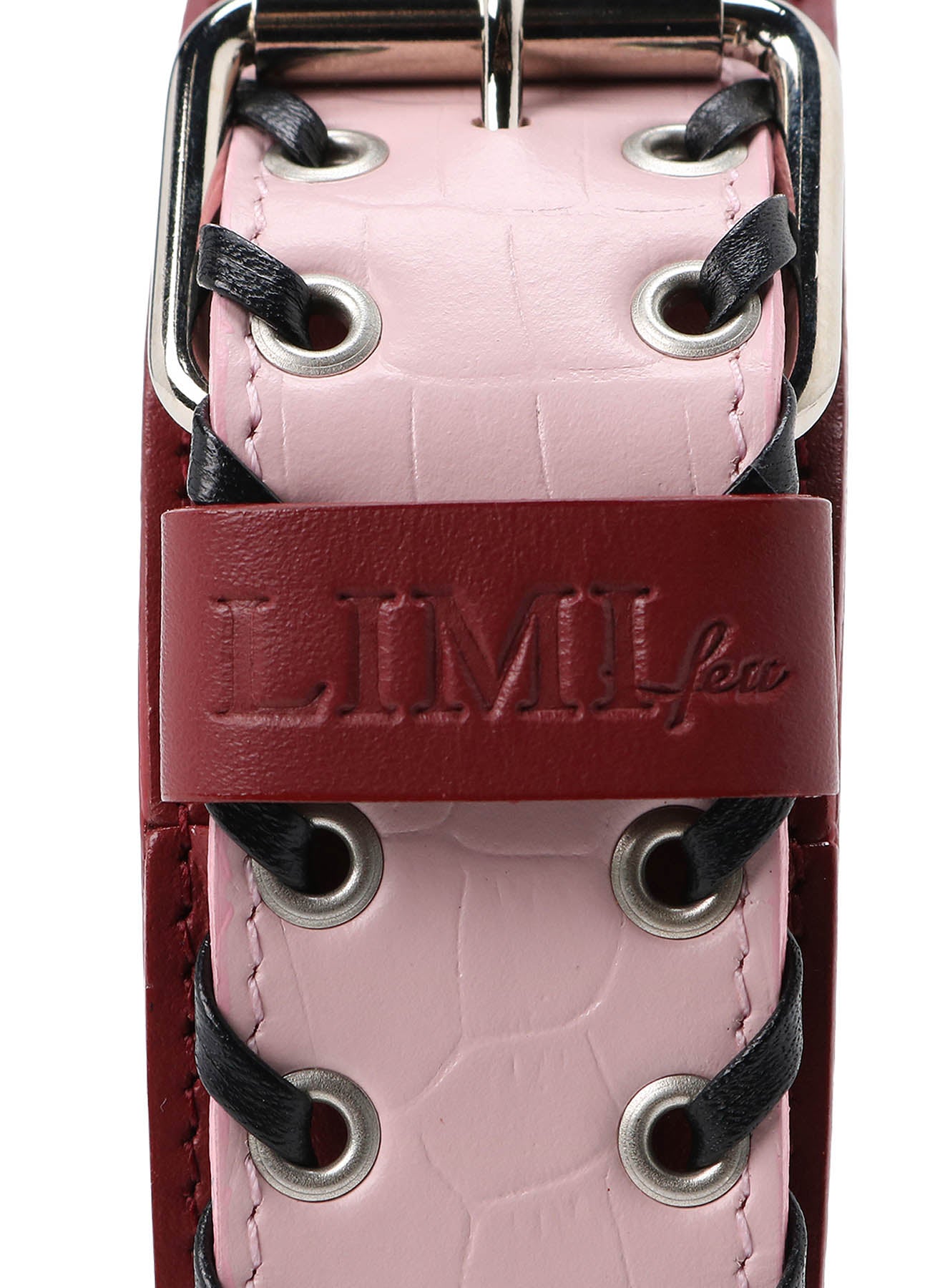 KIP+ CROCODILE LEATHER CODE LOOP EYELET HEADBAND