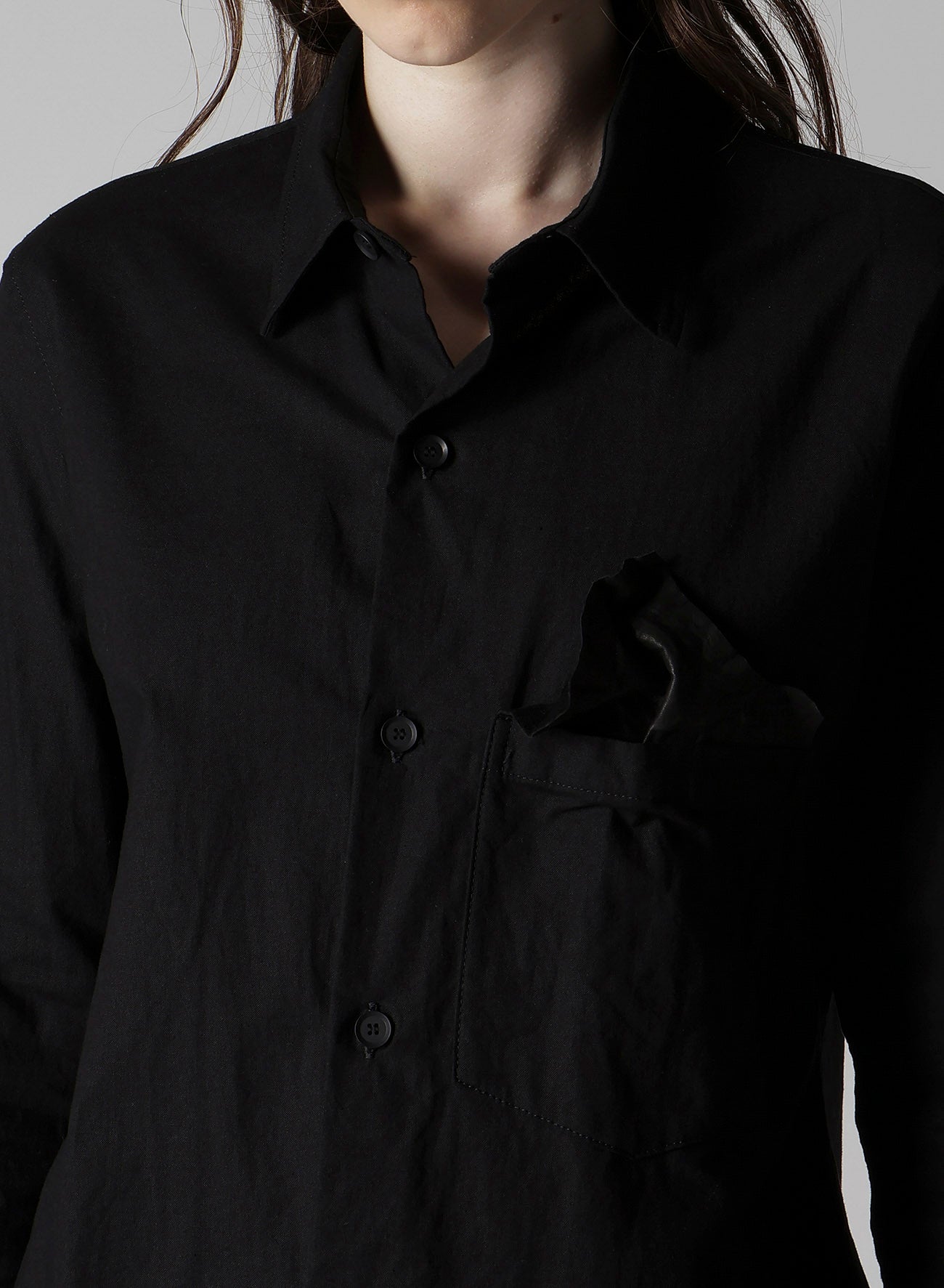 LIGHT POPLIN POCKET SQUARE SHIRT