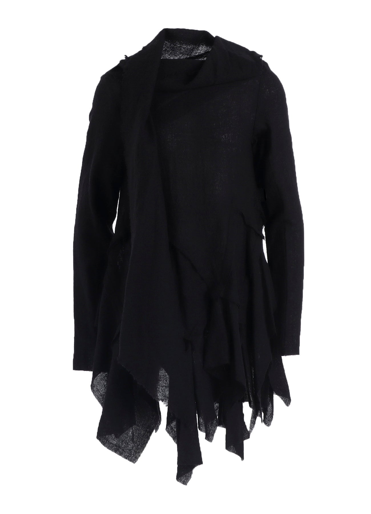 WOOL GAUZE FRILLED BLOUSE