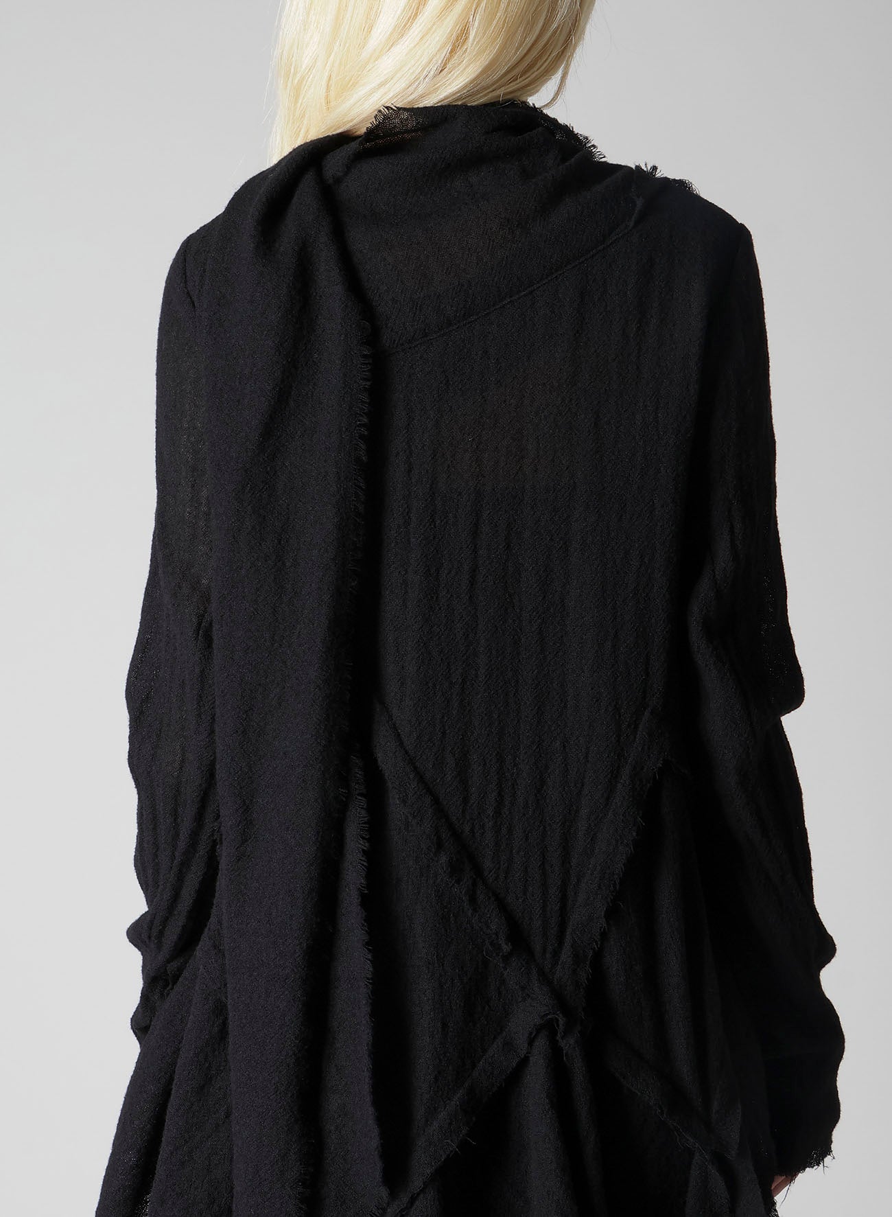 WOOL GAUZE FRILLED BLOUSE