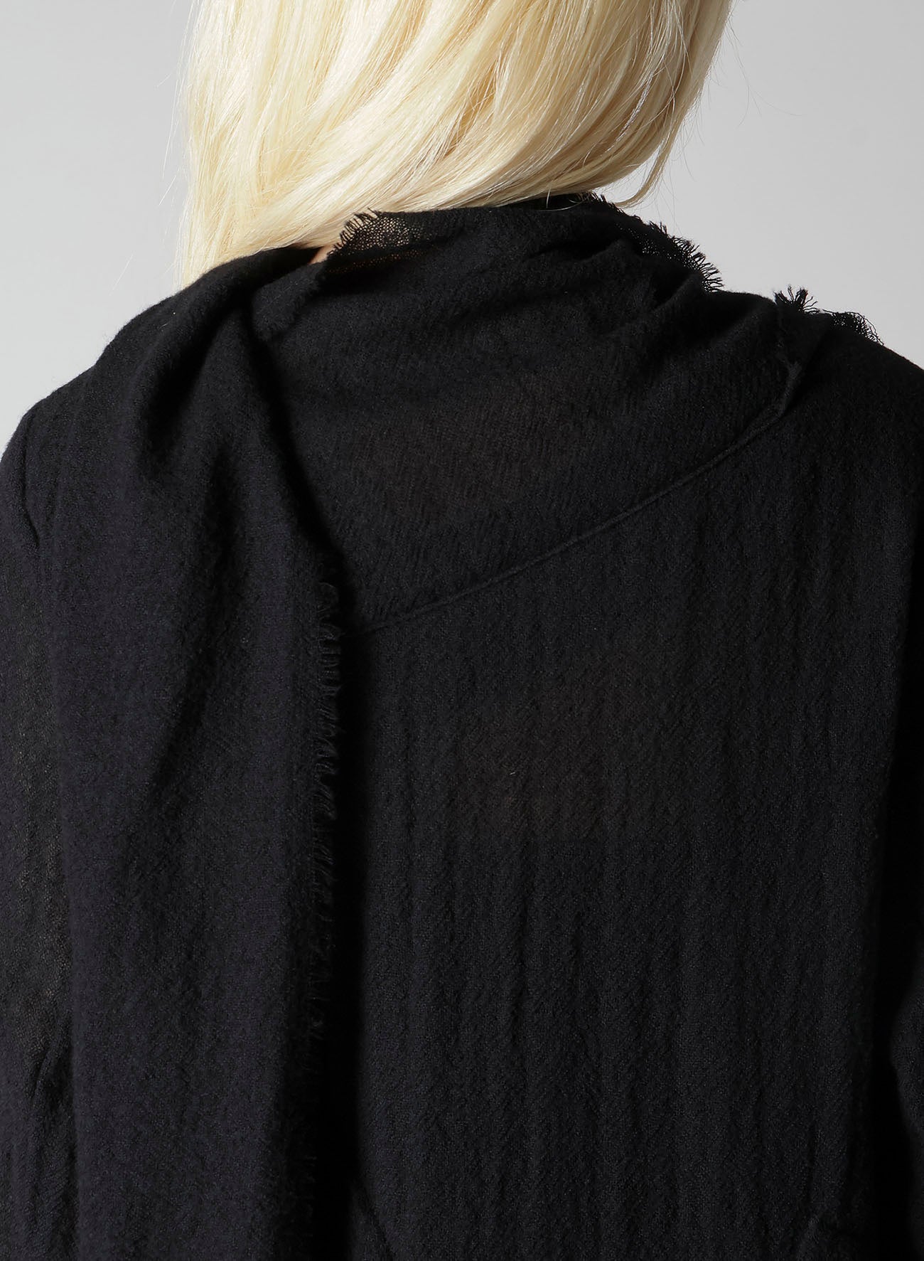 WOOL GAUZE FRILLED BLOUSE