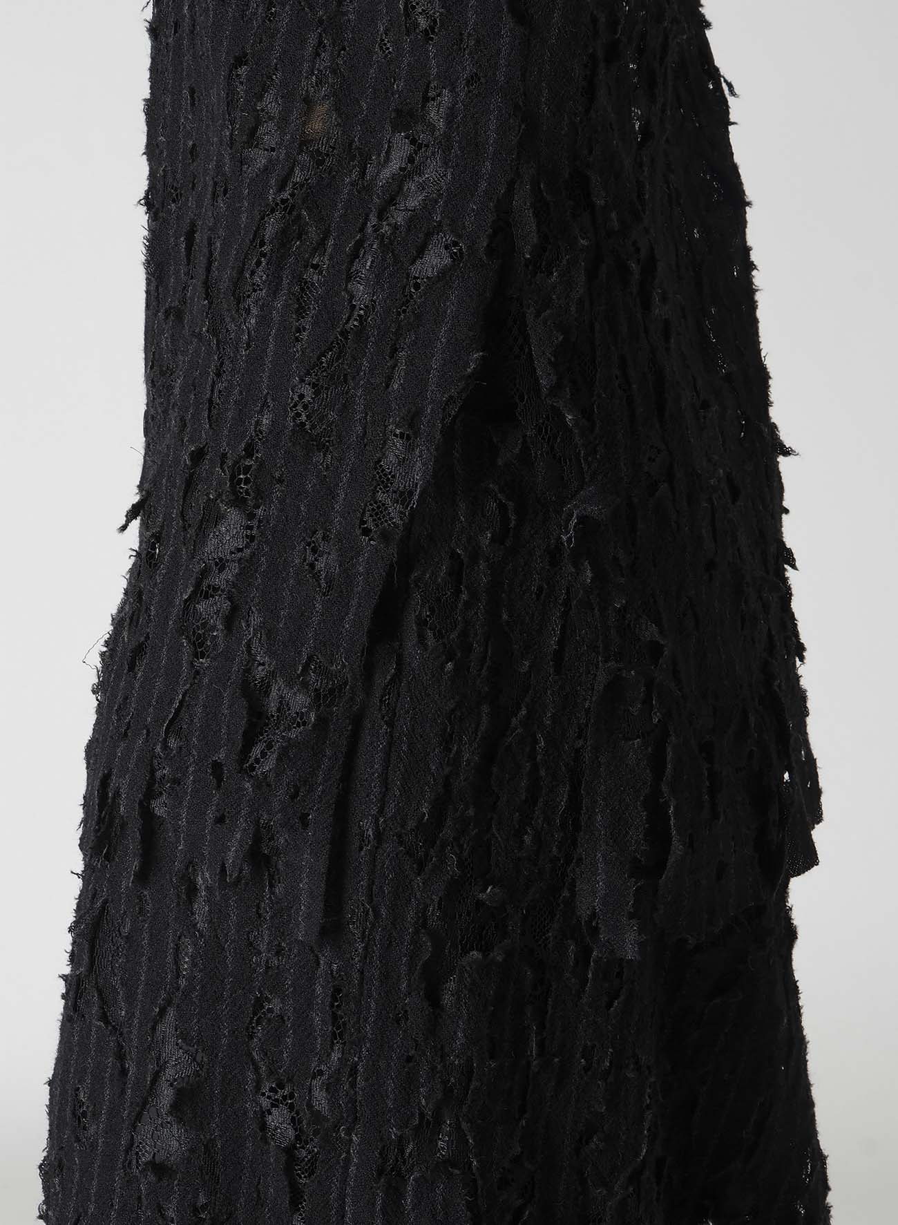 DAMEGED STRIPE SHOULDER PUFF SHIRT