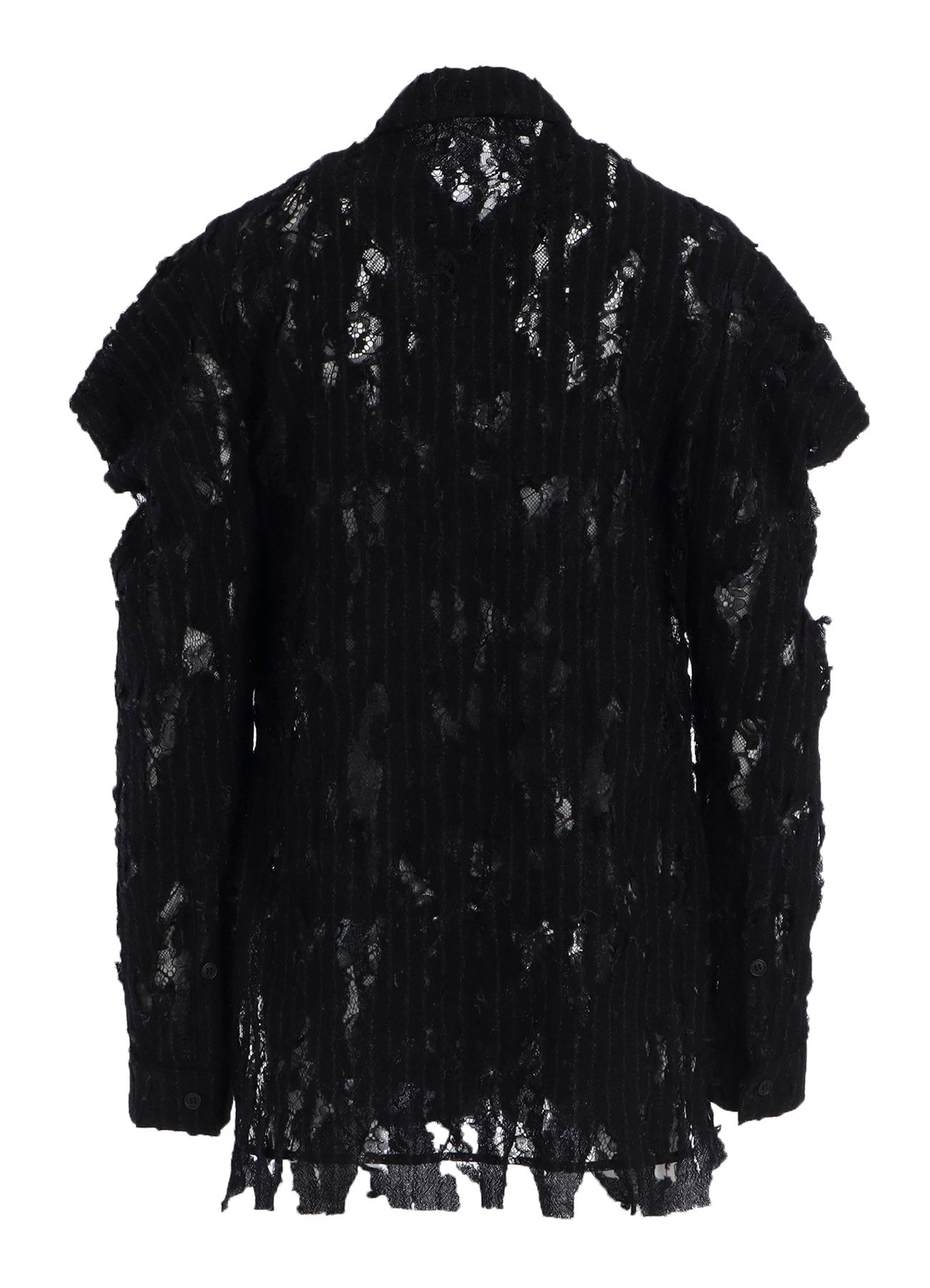 DAMEGED STRIPE SHOULDER PUFF SHIRT