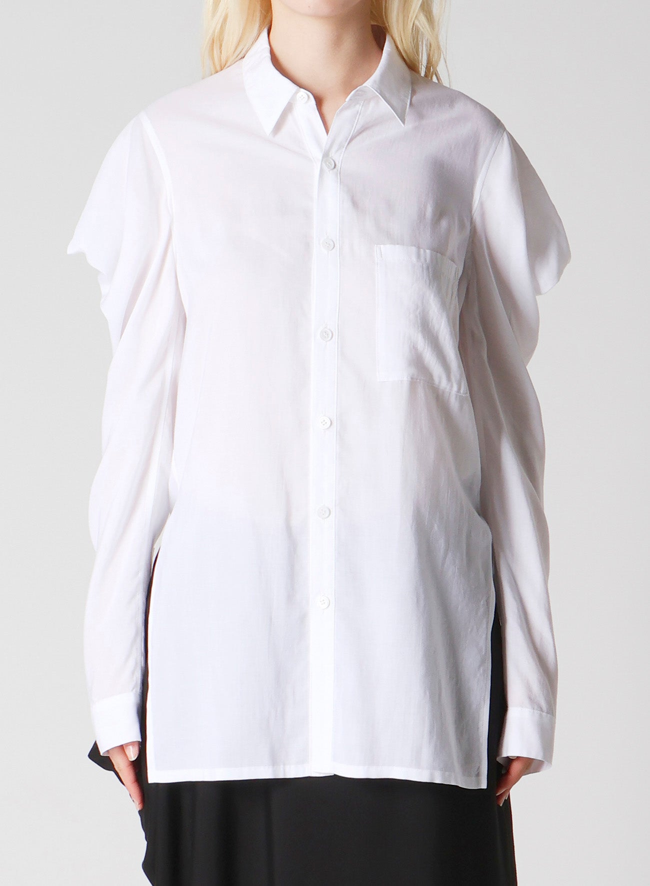 SOFT LAWN SHOULDER PUFF SHIRT