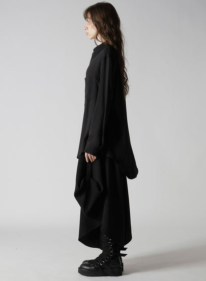 SOFT LAWN HEM PUFF SHIRT