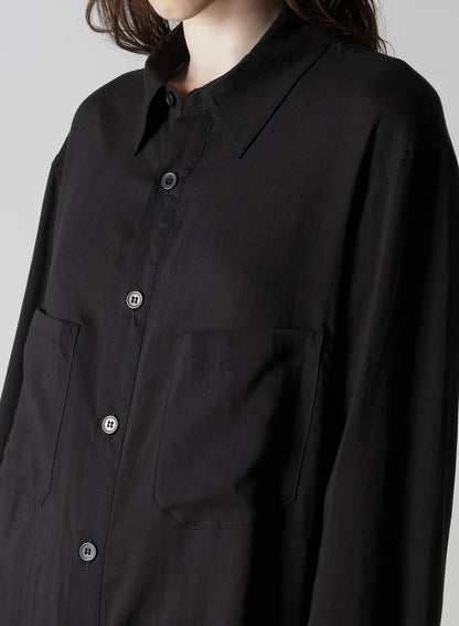 SOFT LAWN HEM PUFF SHIRT