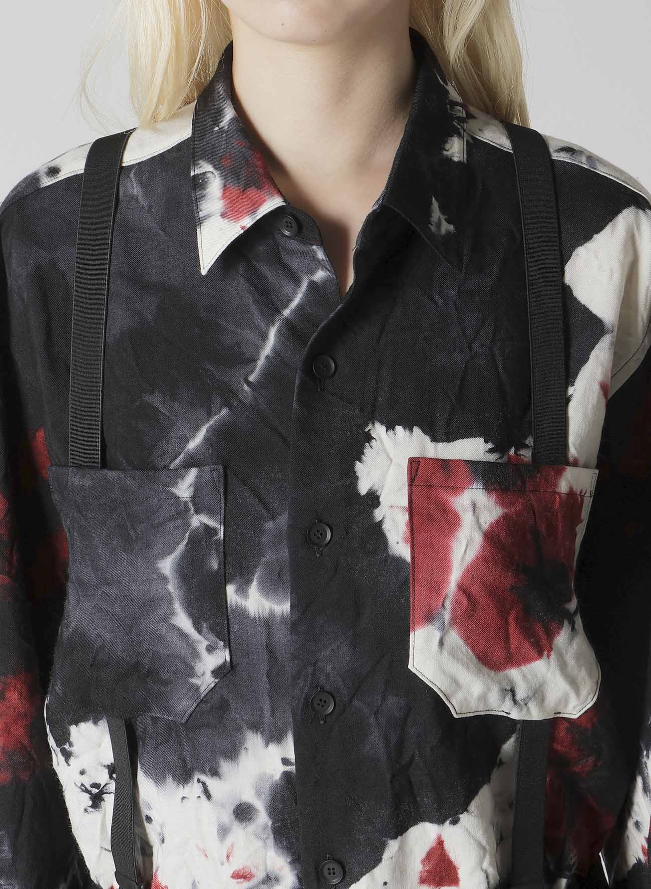 CHUSEN DYED VIYELLA SUSPENDER SHIRT WITH POCKET