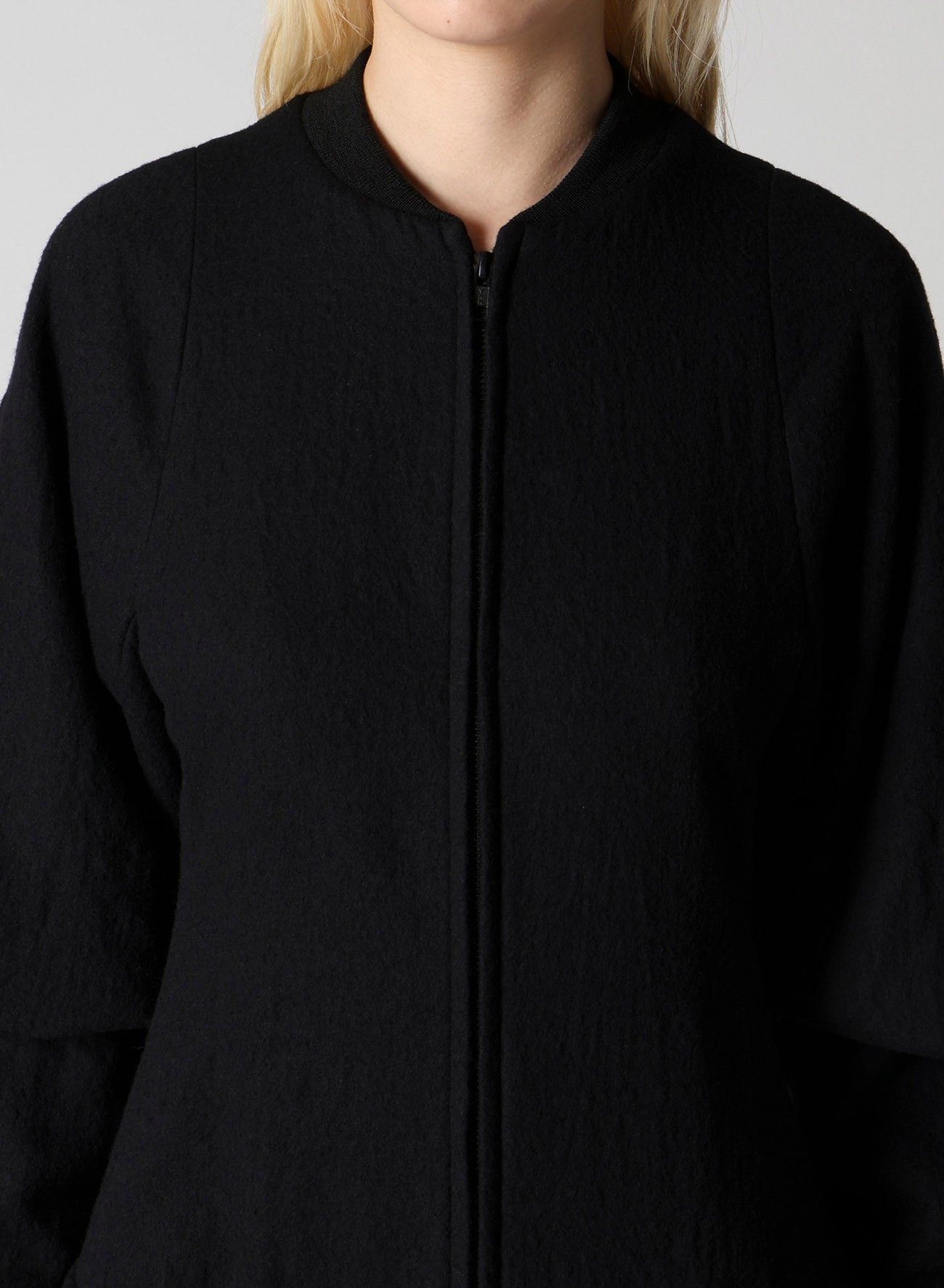 SHRINKED SERGE BALLOON SLEEVE COAT