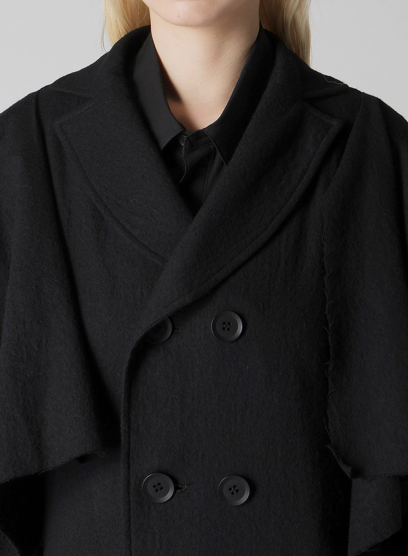 SHRINKED SERGE TRENCH COAT WITH BELT