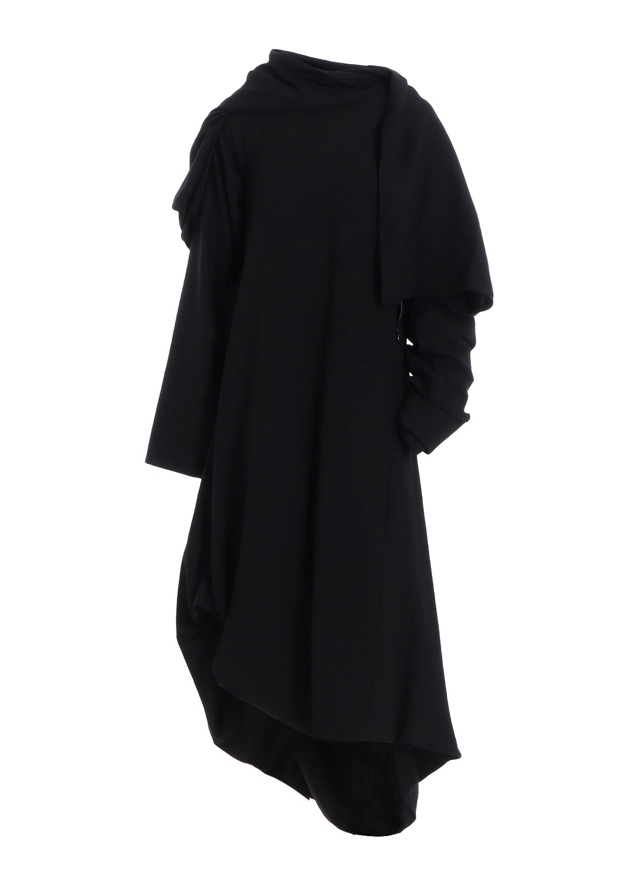 MILLED GABARDINE DRESS WITH SCARF