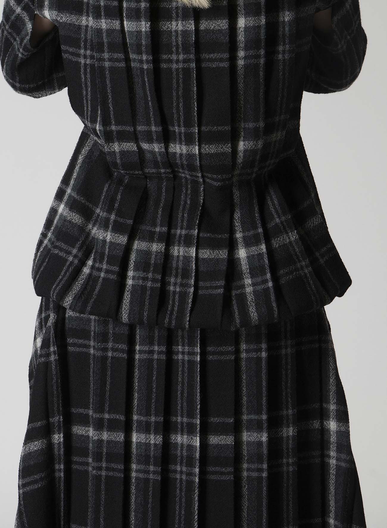 PLAID PATTERN PLEATS DRESS A