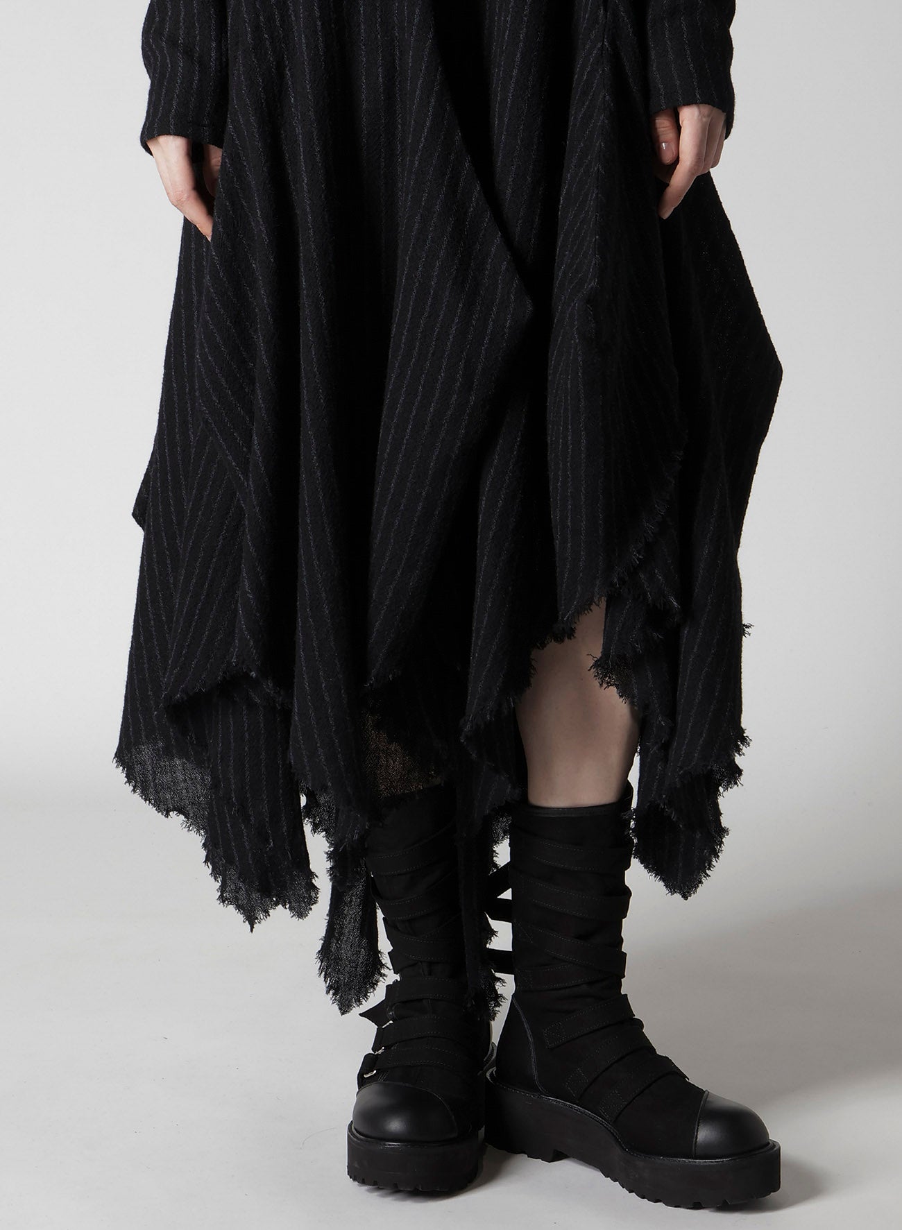 STRIPE GAUZE PUFF DRESS