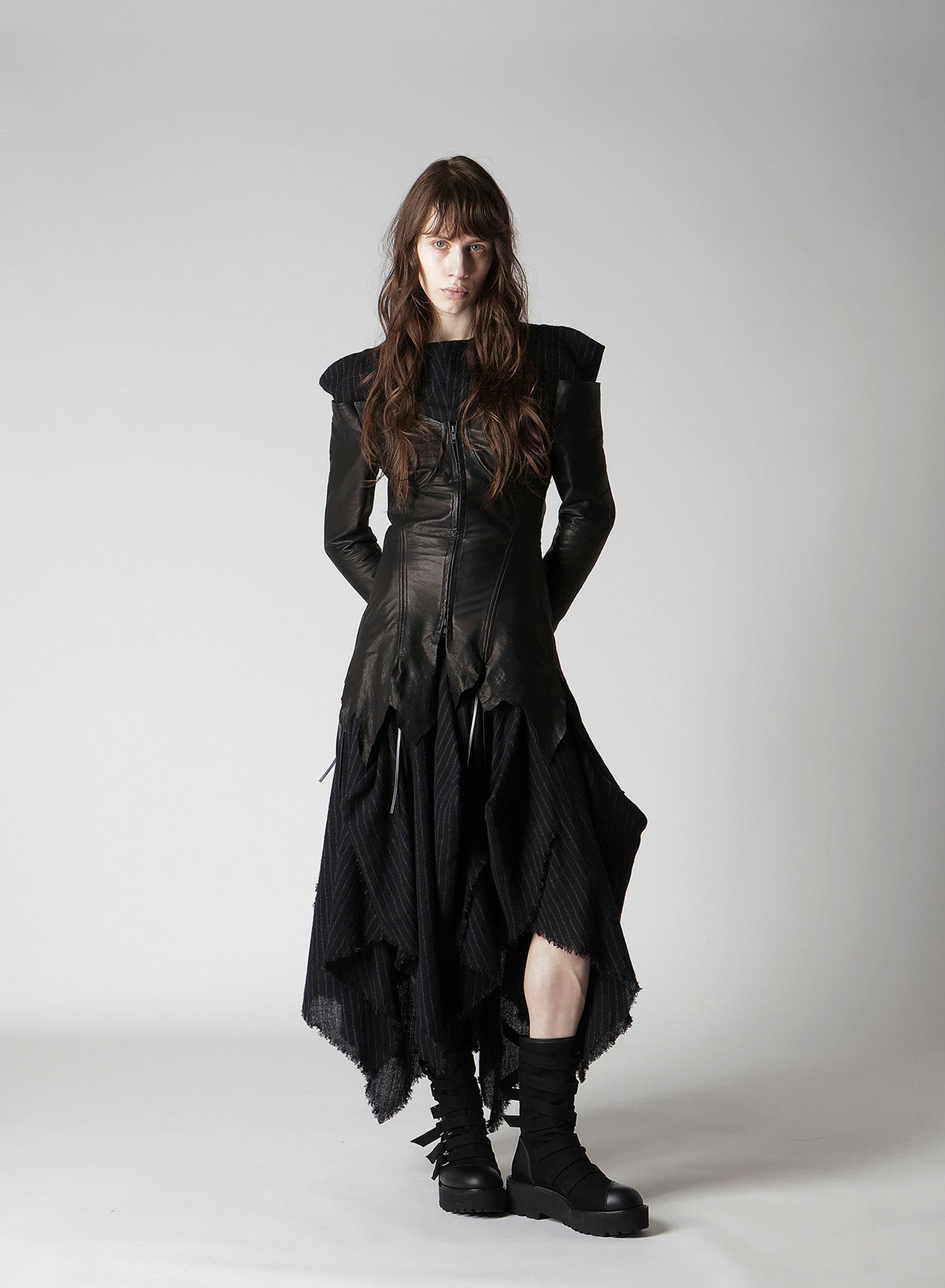 STRIPE GAUZE PUFF DRESS