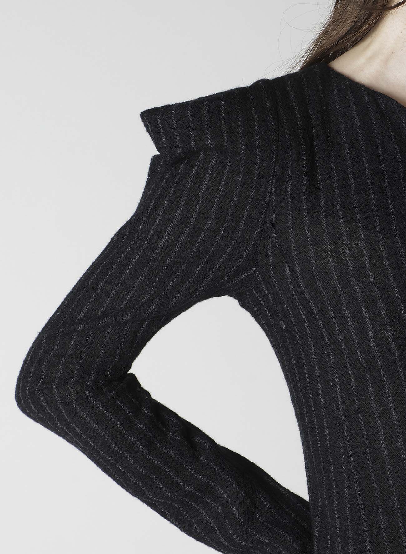STRIPE GAUZE PUFF DRESS