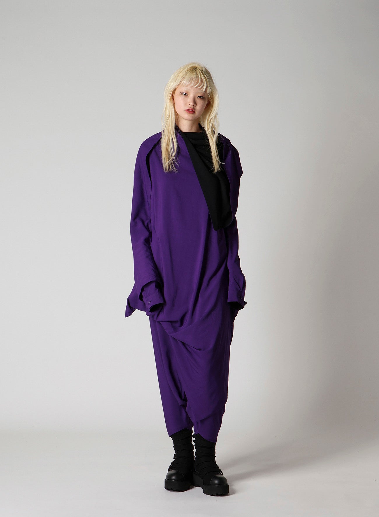 RAYON LAWN DRAPED OVERALL