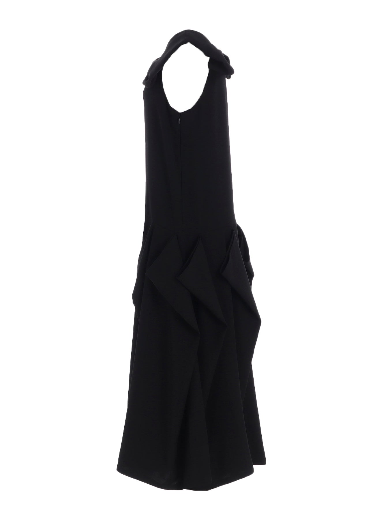 DOUBLE SATIN SQUARE FRILL DRESS A