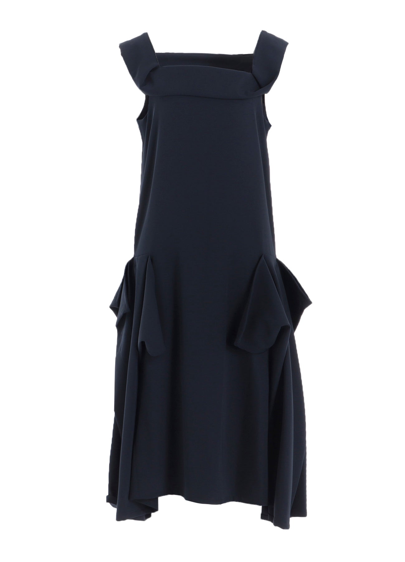 DOUBLE SATIN SQUARE FRILL DRESS B
