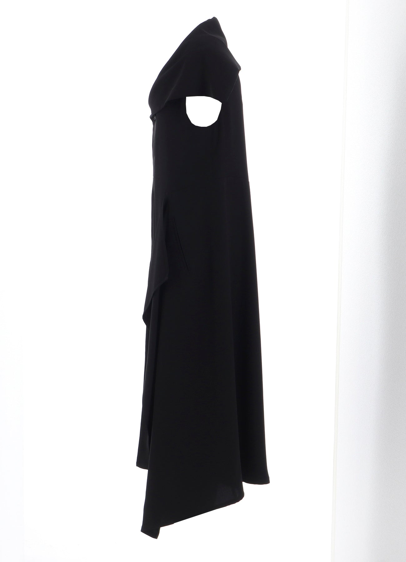 DOUBLE SATIN DRAPE DRESS