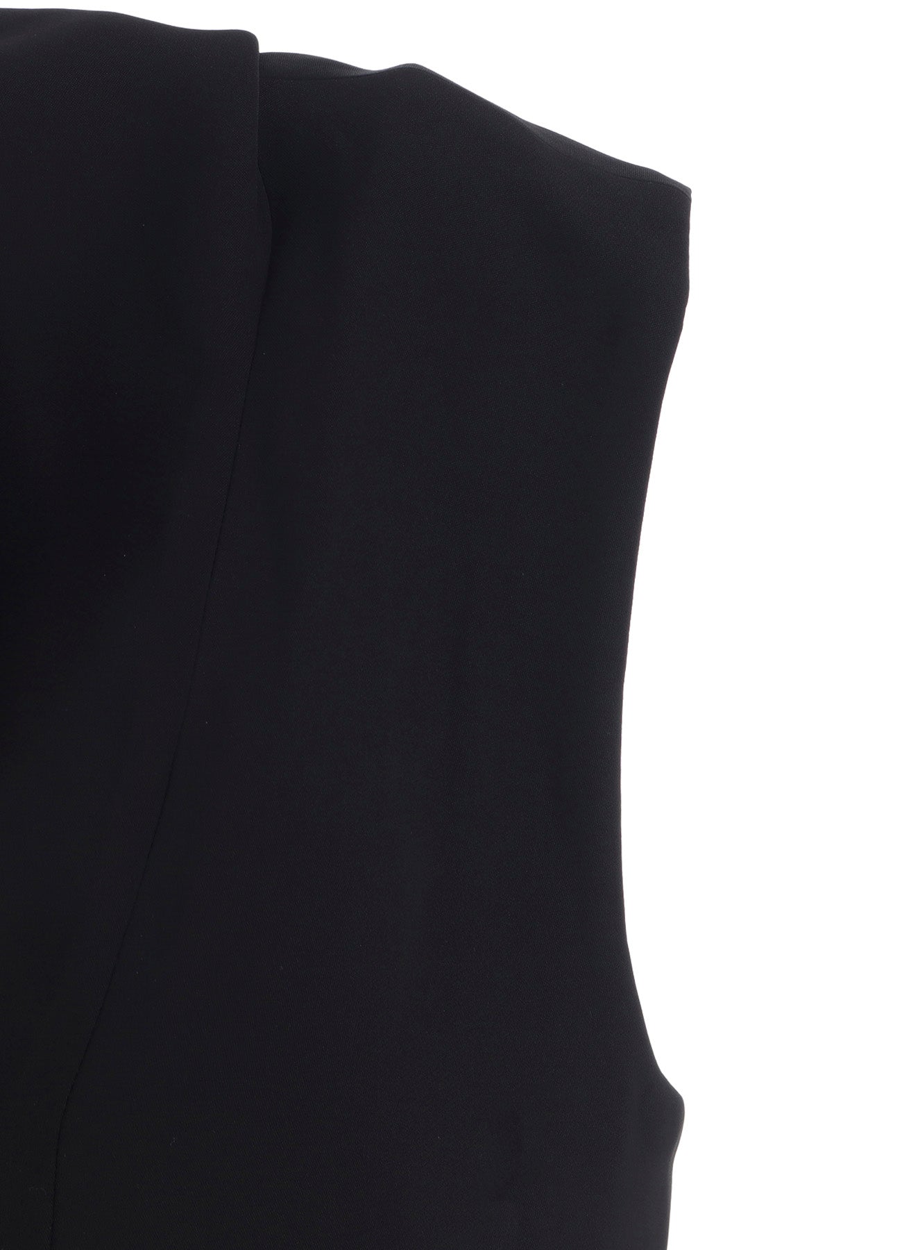 DOUBLE SATIN DRAPE DRESS
