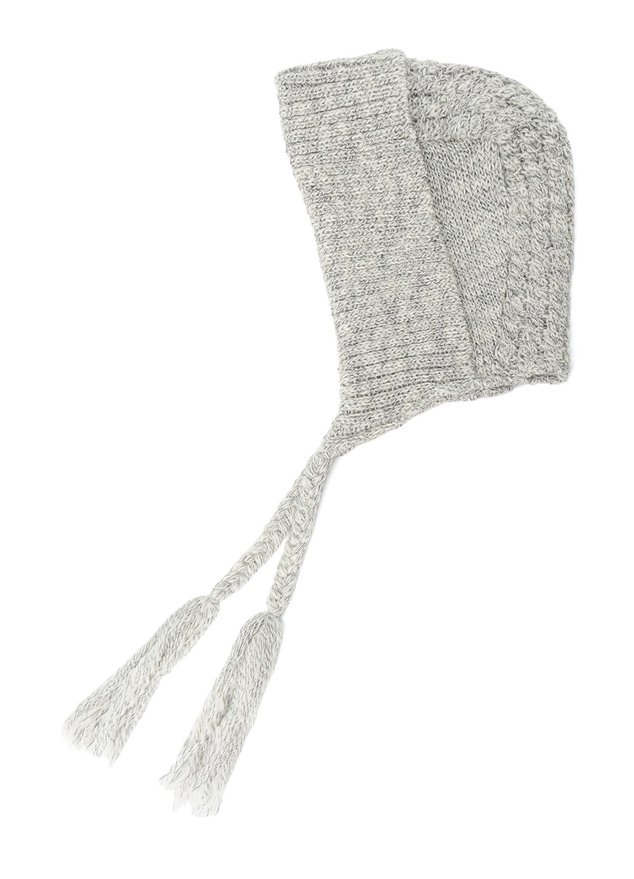 WOOL SLUB ARAN HOODIE
