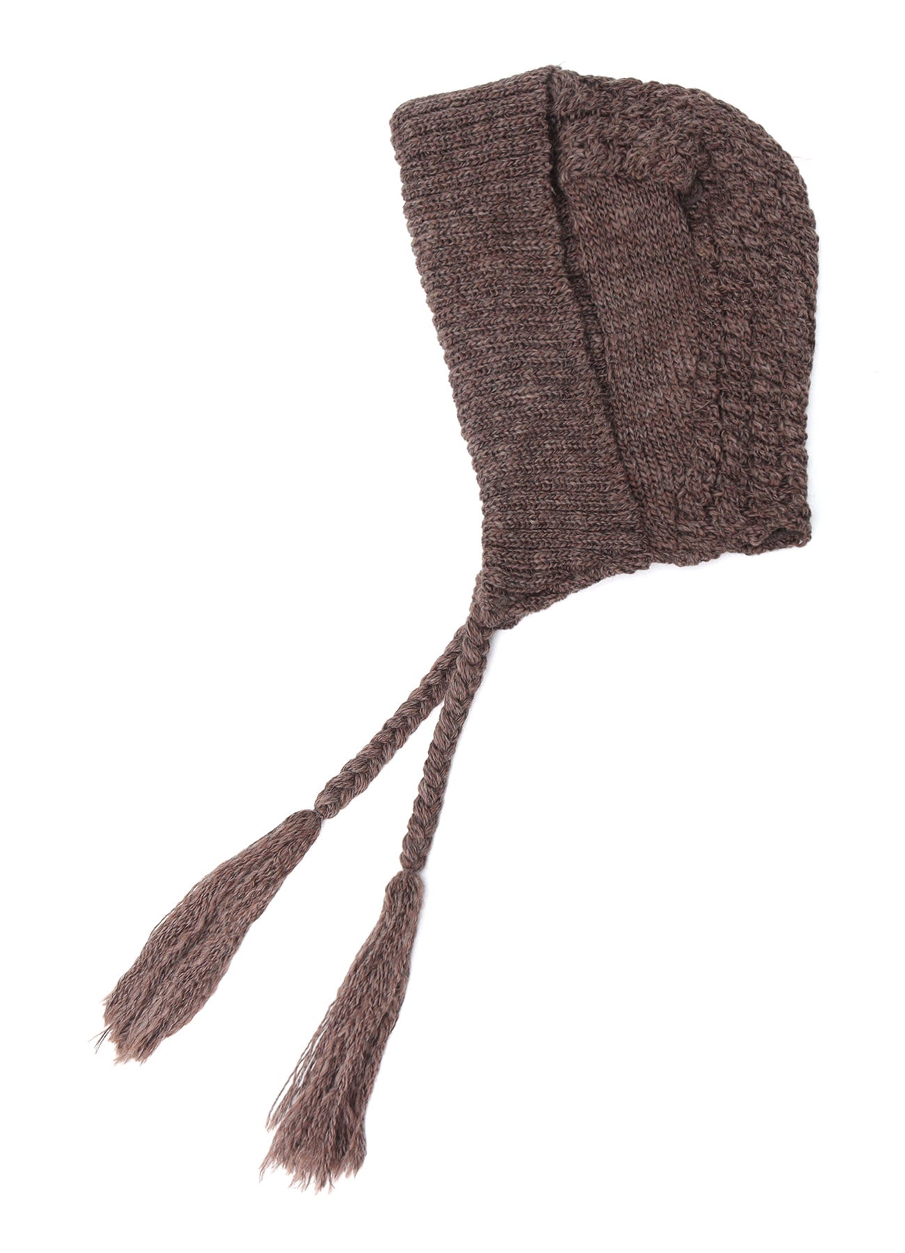 WOOL SLUB ARAN HOODIE