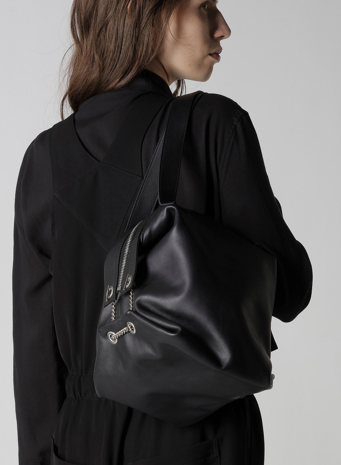 GLOBE LEATHER FOLDABLE BAG