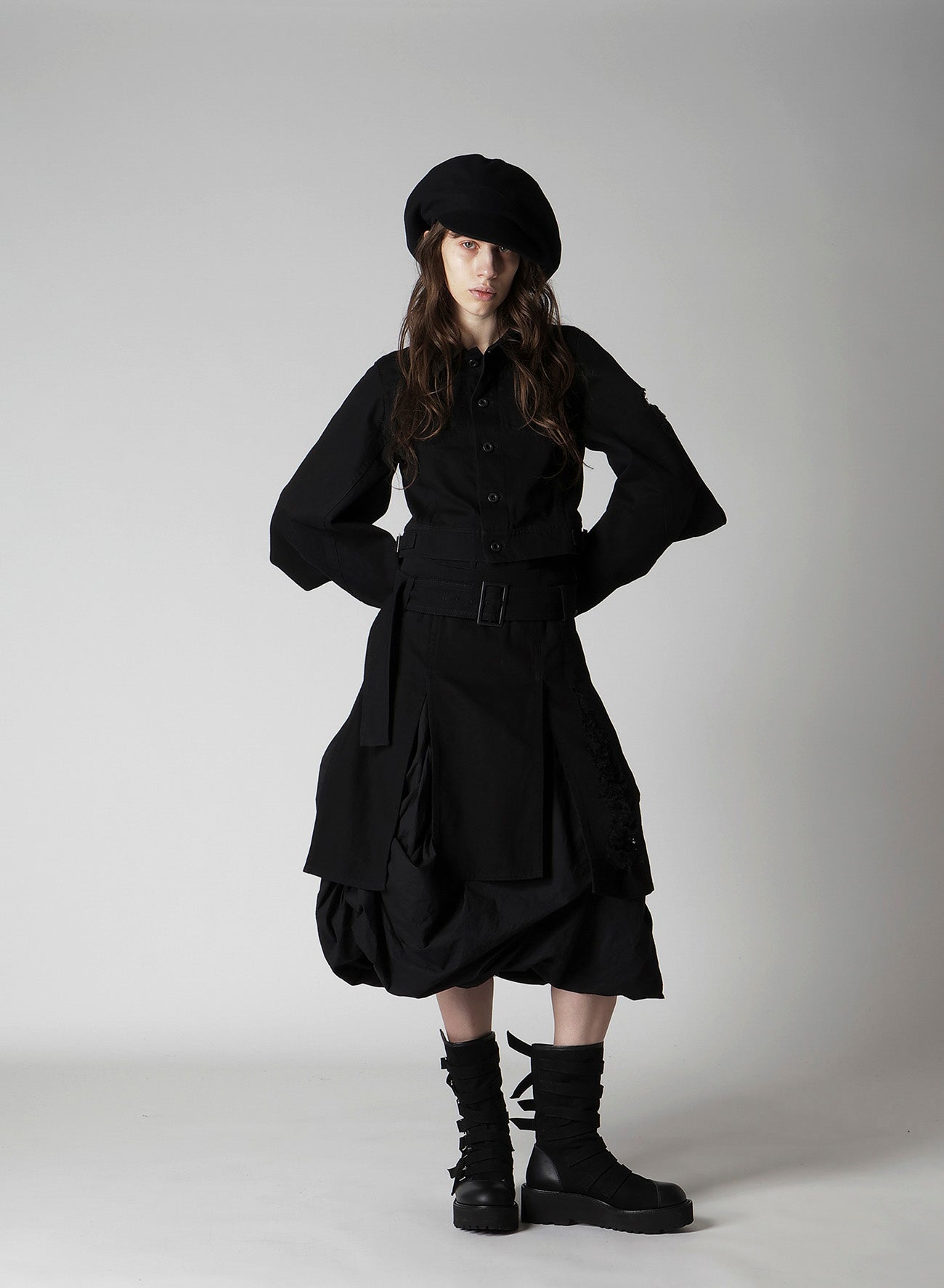 DAMAGED DENIM DESIGNED SLEEVE JACKET