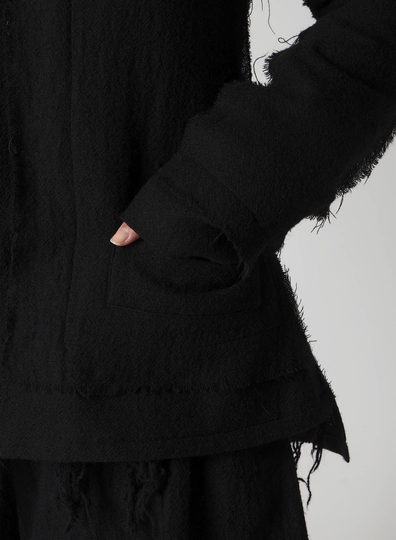 WOOL GAUZE LAYERED JACKET