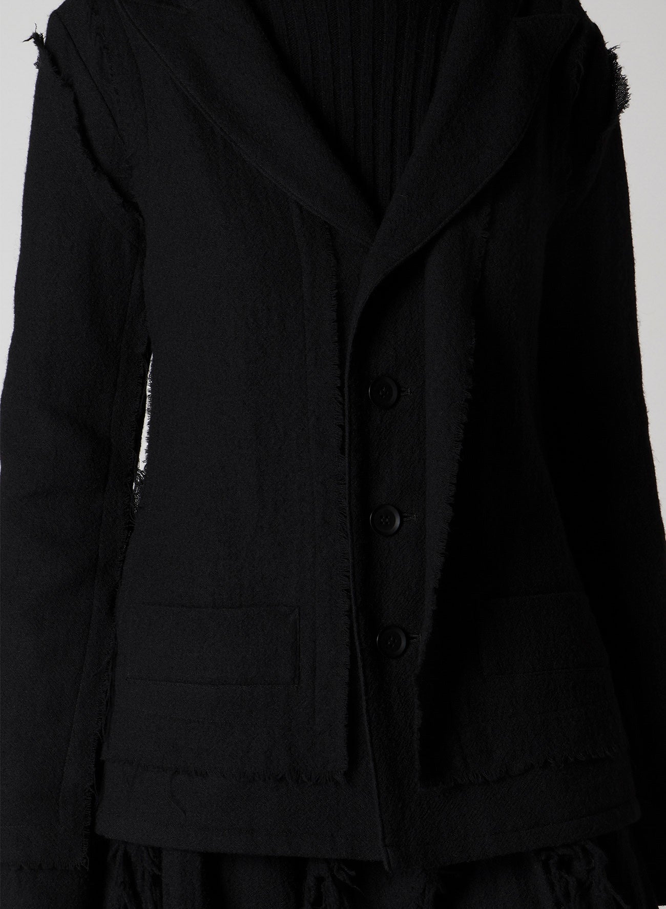 WOOL GAUZE LAYERED JACKET