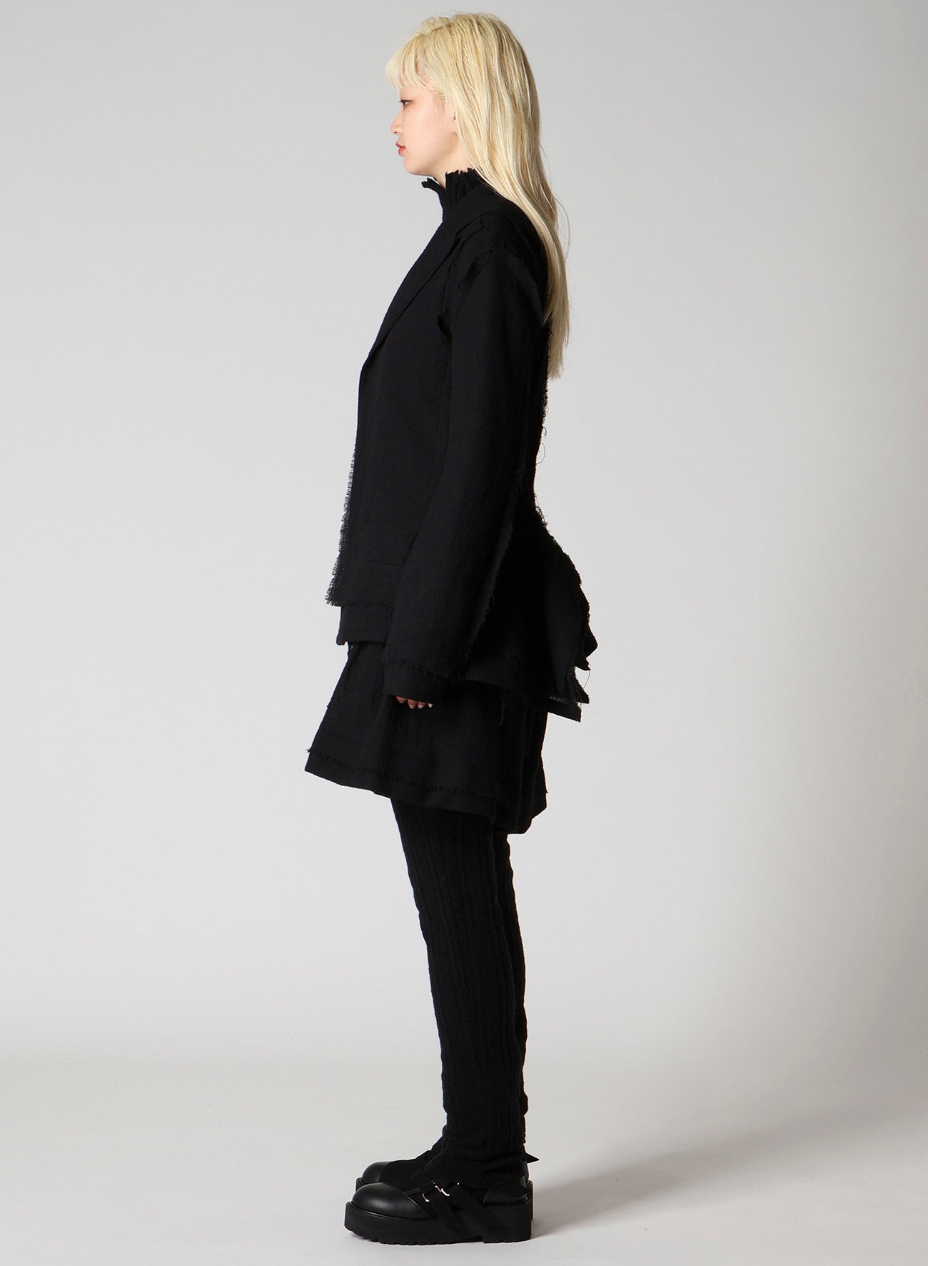 WOOL GAUZE LAYERED JACKET