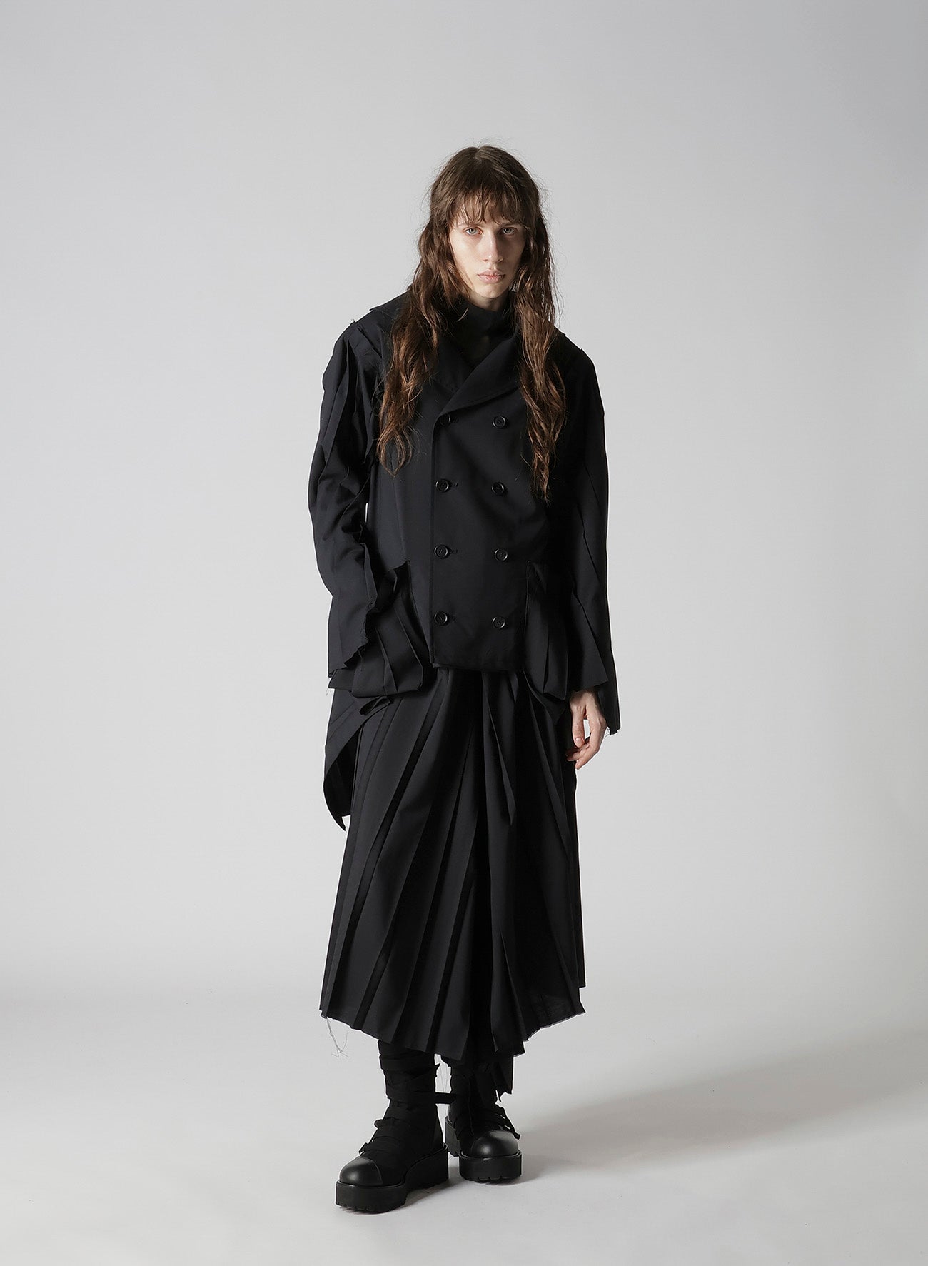 TROPICAL PLEATS SLEEVE JACKET