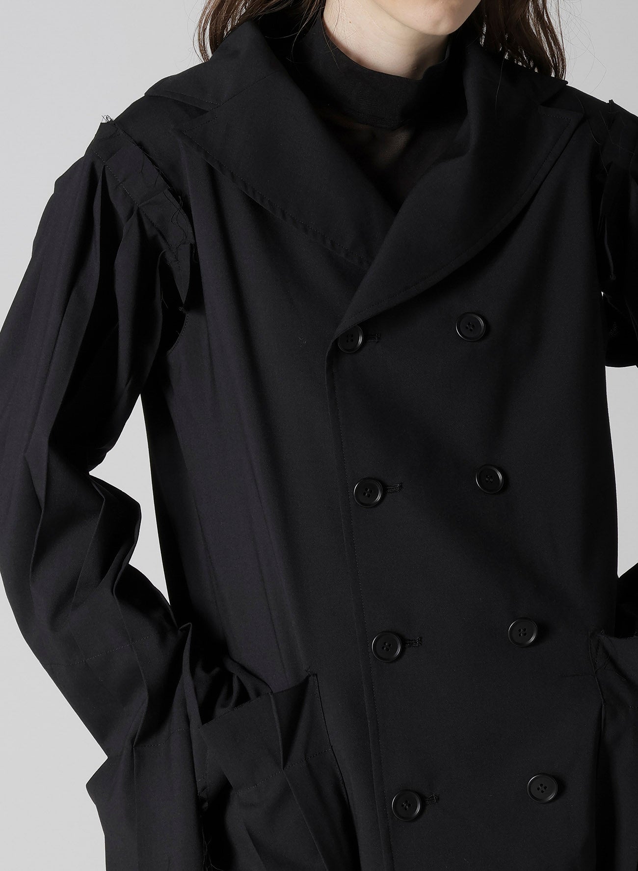 TROPICAL PLEATS SLEEVE JACKET