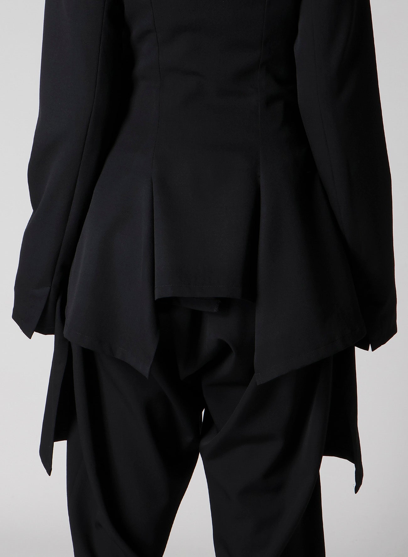 WOOL GABARDINE FRILLED JACKET