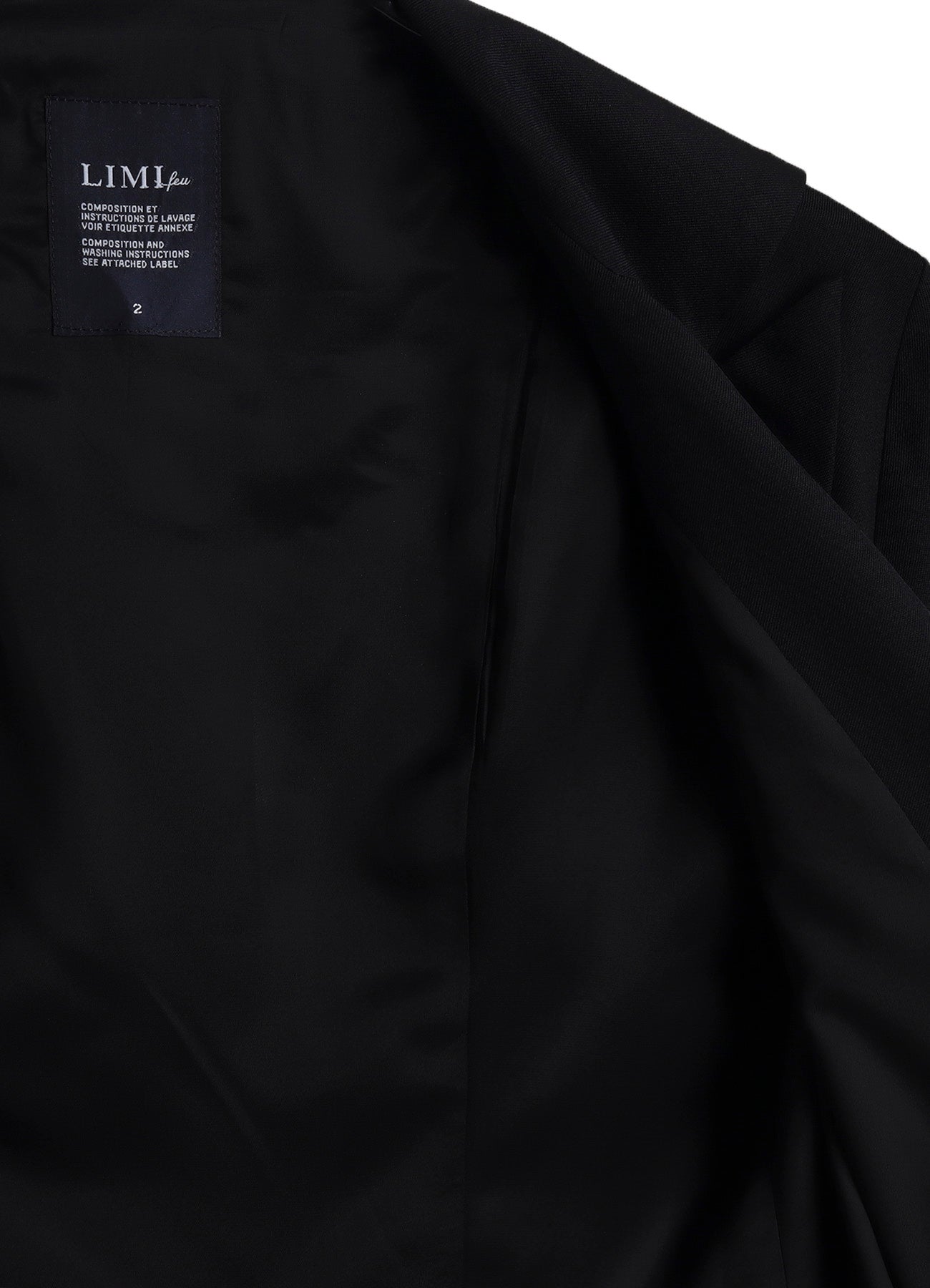 WOOL GABARDINE FRILLED JACKET