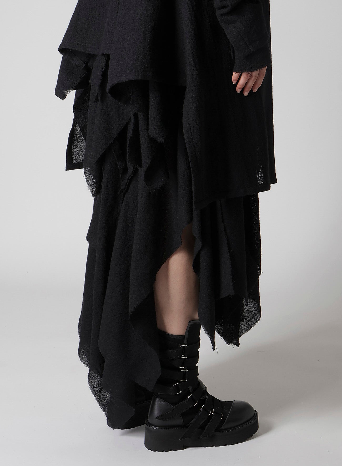 WOOL GAUZE FRILLED JACKET