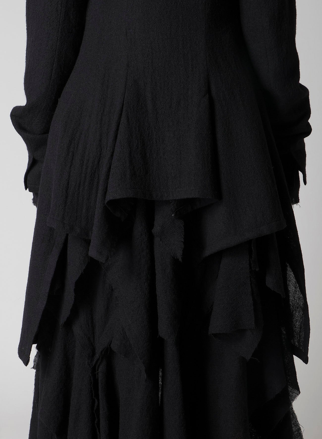 WOOL GAUZE FRILLED JACKET