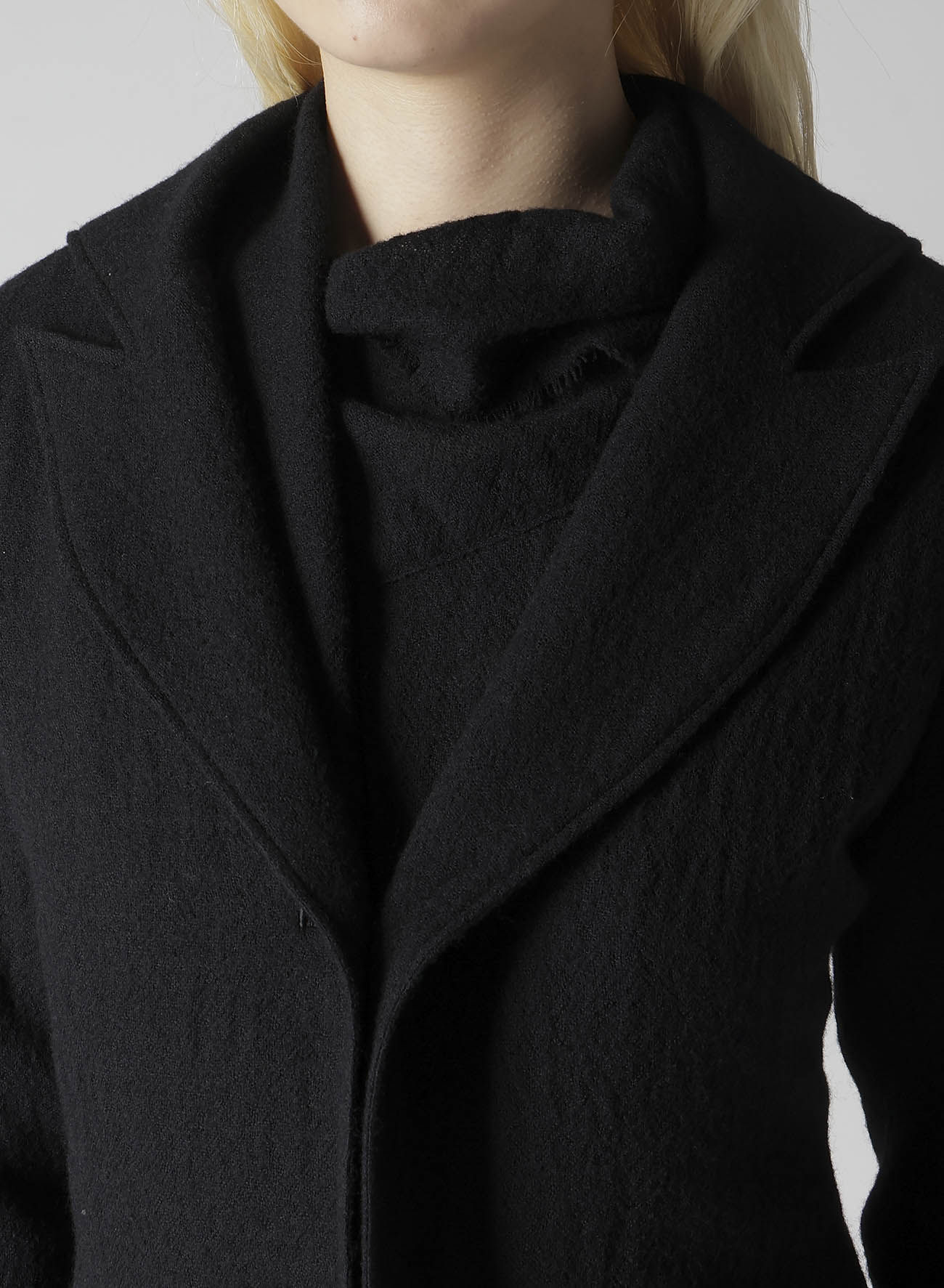 WOOL GAUZE FRILLED JACKET