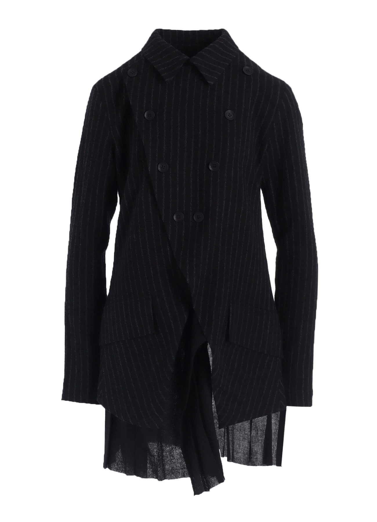 STRIPE GAUZE PLEATS DESIGNED JACKET