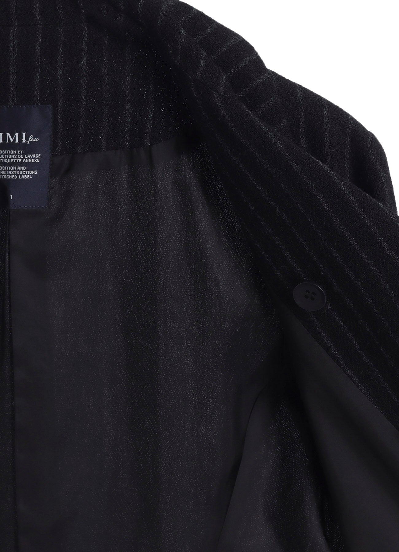 STRIPE GAUZE PLEATS DESIGNED JACKET
