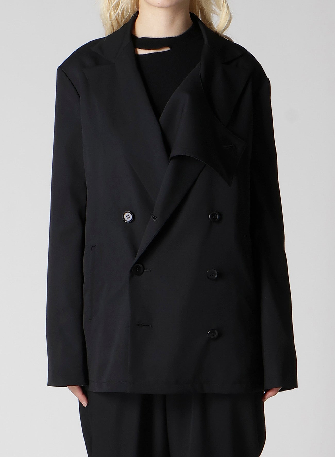 WOOL GABARDINE DOUBLE JACKET