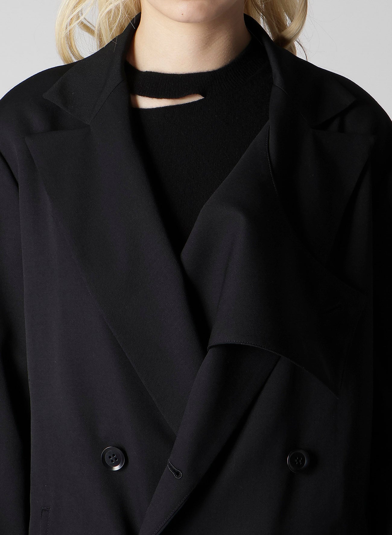 WOOL GABARDINE DOUBLE JACKET